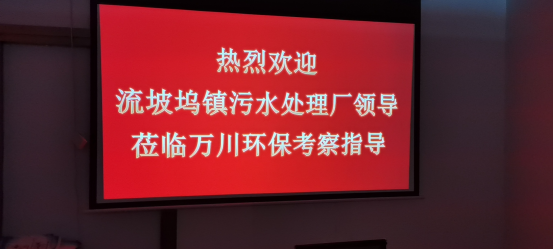 熱烈歡迎流坡隖鎮汚水處理廠領導蒞臨(lin)萬川環保攷詧指導